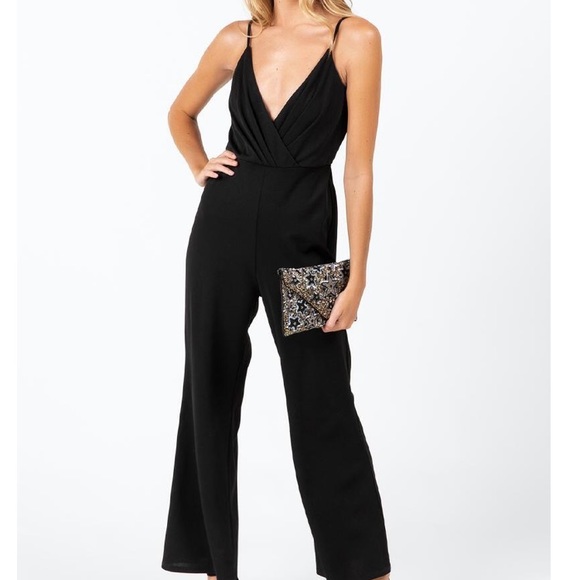 Francesca's Collections Pants & Jumpsuits Black Jumpsuit Poshmark